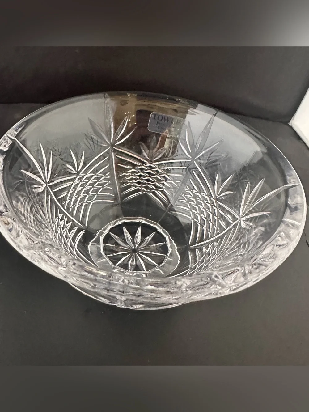 Vintage Towle Austrian Full Lead Crystal Footed Bowls Set of 2